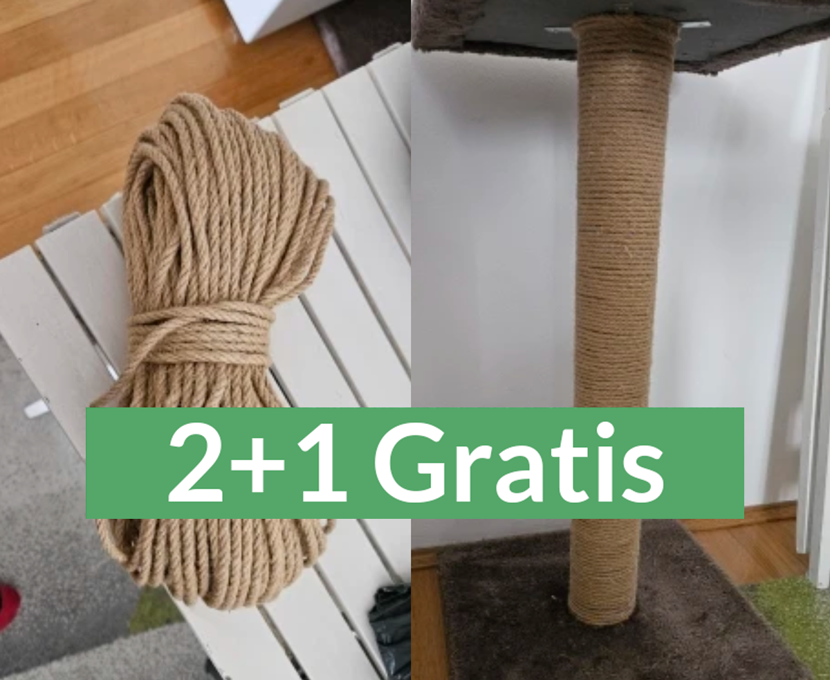 Herstel versleten krabpaal met natuurlijk sisal touw voor katten