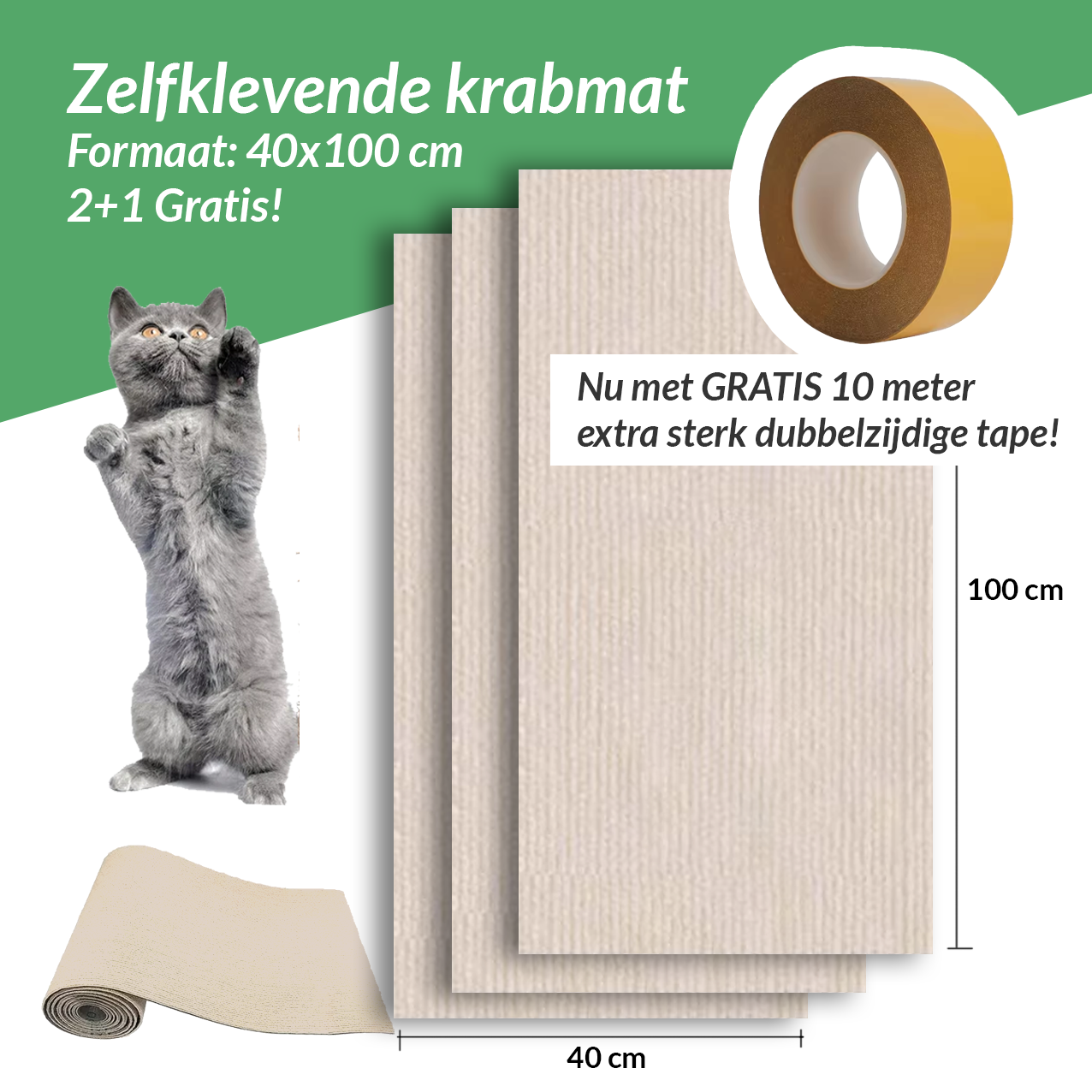 Zelfklevende Meubel- en Bankbescherming tegen Kattennagels