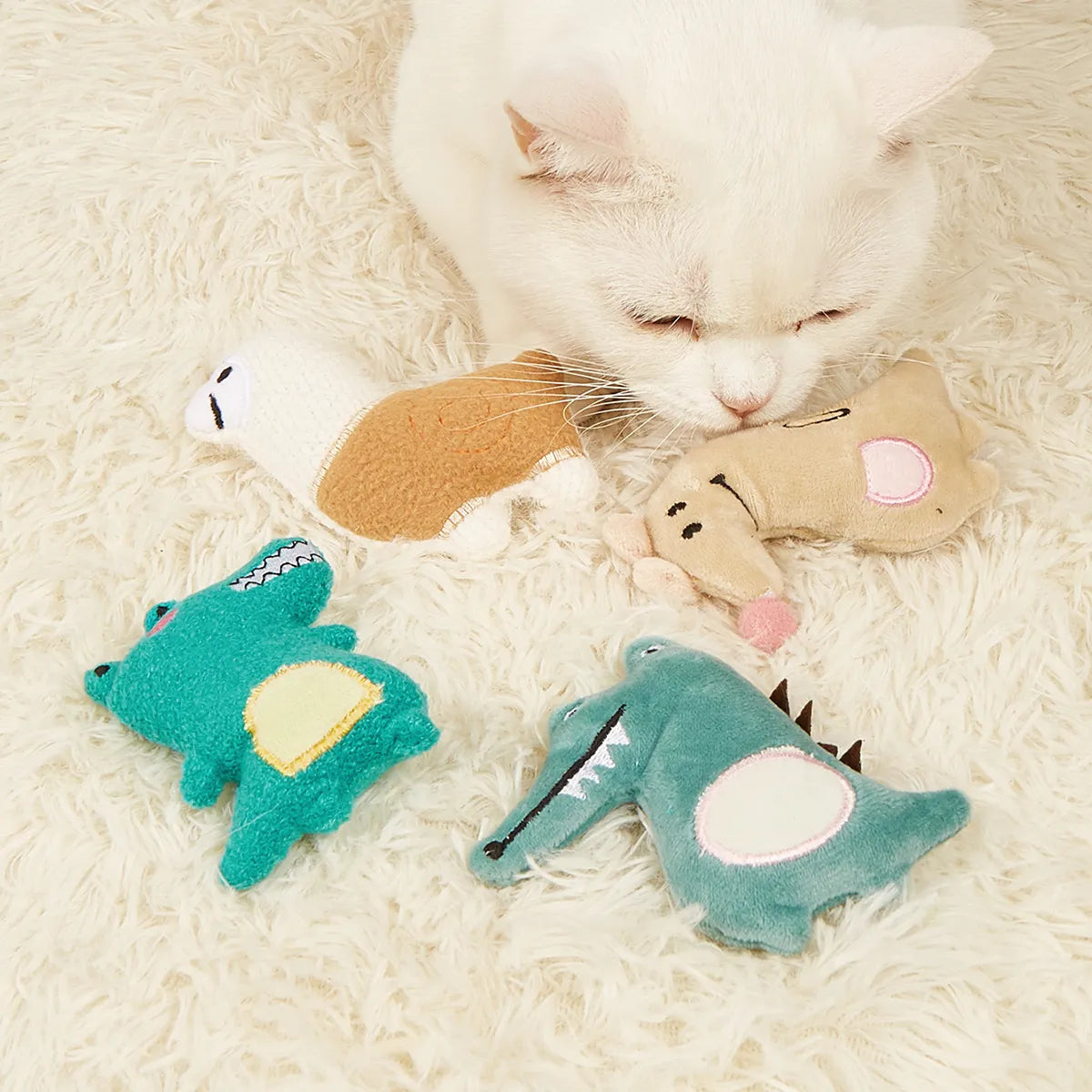 5 vrolijke knuffels met kattenkruid