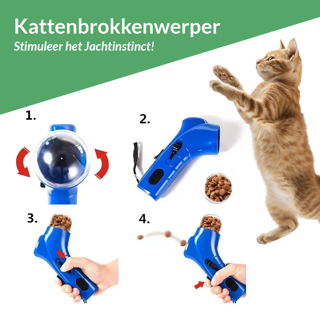 Kattenbrokken Werper - Stimuleer het Jachtinstinct van je Kat!