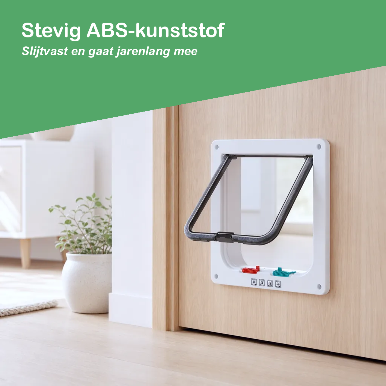 Kattenluik van stevig, slijtvast ABS-kunststof
