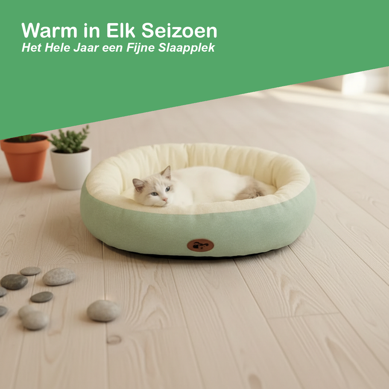 Warme pluche kattenmand, het hele jaar bruikbaar