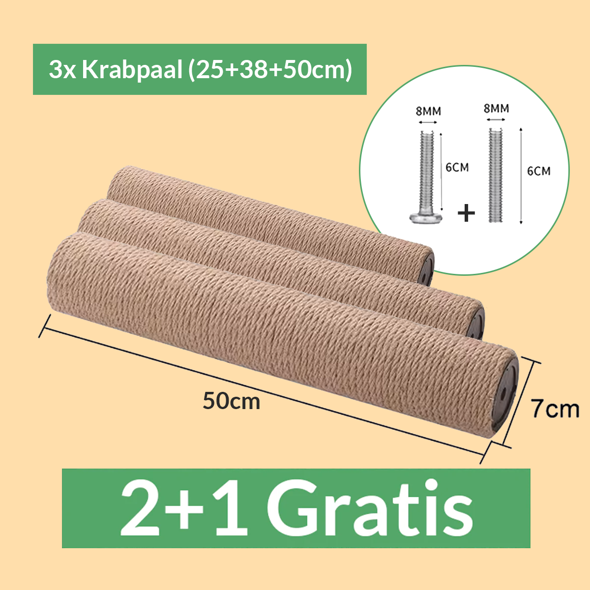 Vervang versleten katten krabpalen