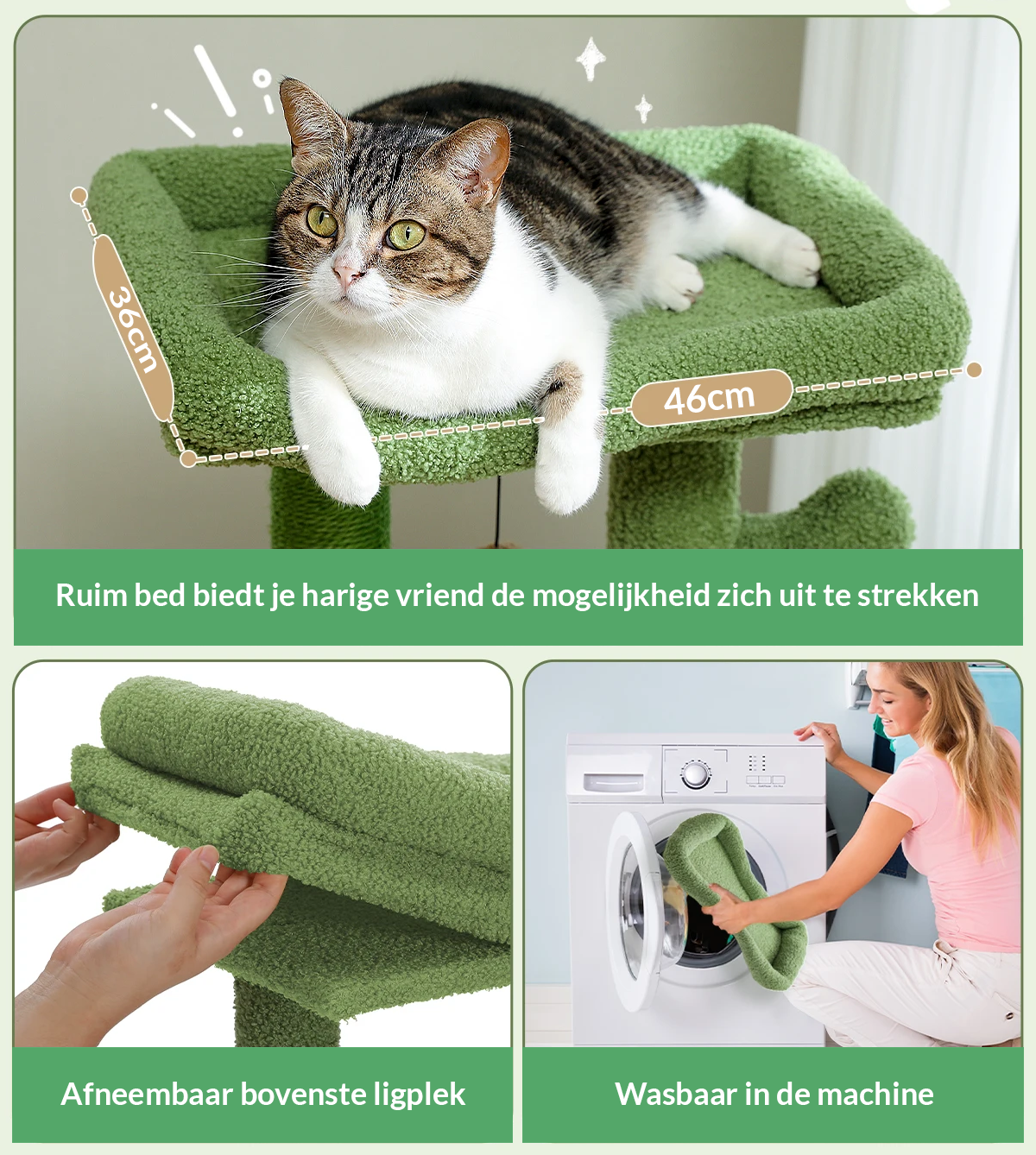 Luxe Kattenboom - Kattenhuis krabpaal kattenmand kattentoren en hangmat